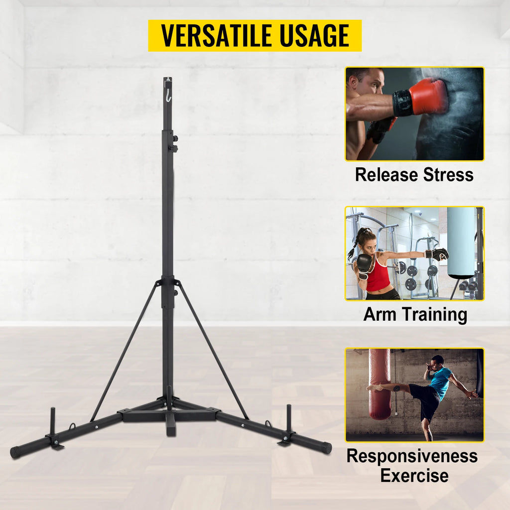 OEM Home Gym Equipment Height Adjustable Sandbag Rack 132lb Punch Bag Stand Free Standing Foldable Boxing Bag Stand