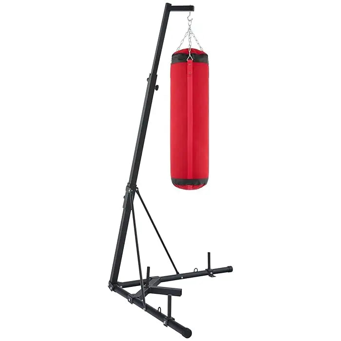OEM Home Gym Equipment Height Adjustable Sandbag Rack 132lb Punch Bag Stand Free Standing Foldable Boxing Bag Stand