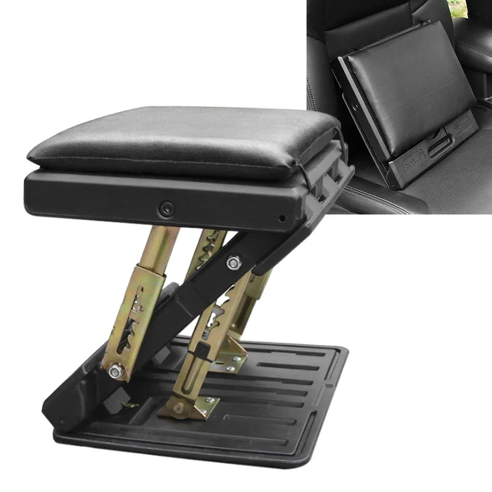 Ergonomic Foldable Footrest 4 Level Height and Angle Adjustable Foot Rest Portable Footrest for Cars Outdoor Activities