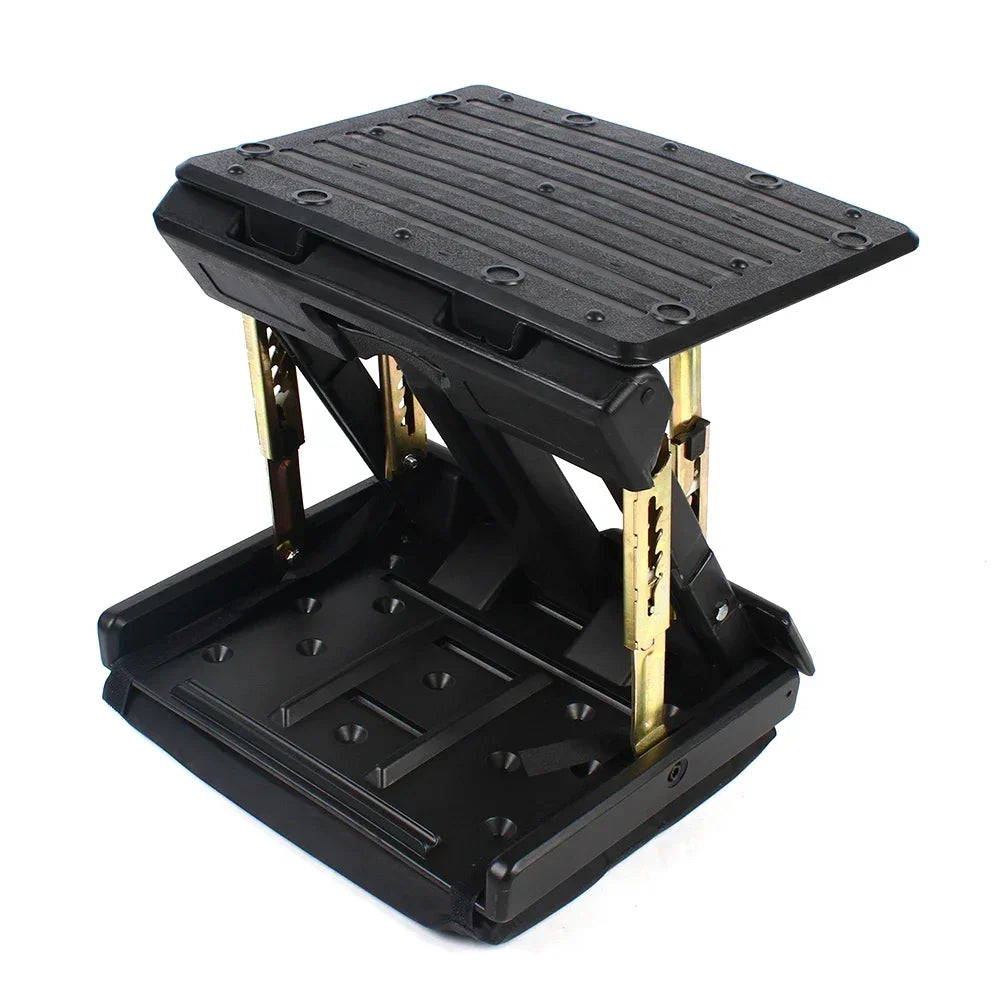 Ergonomic Foldable Footrest 4 Level Height and Angle Adjustable Foot Rest Portable Footrest for Cars Outdoor Activities