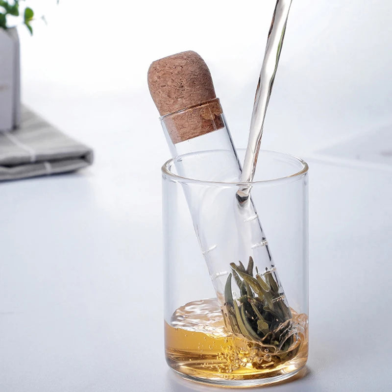 Creative Tea Infuser Teapot Test Tube Tea Strainer Herb Infuser Transparent Pipe Tea Infusing Utensils Kitchen Accessories