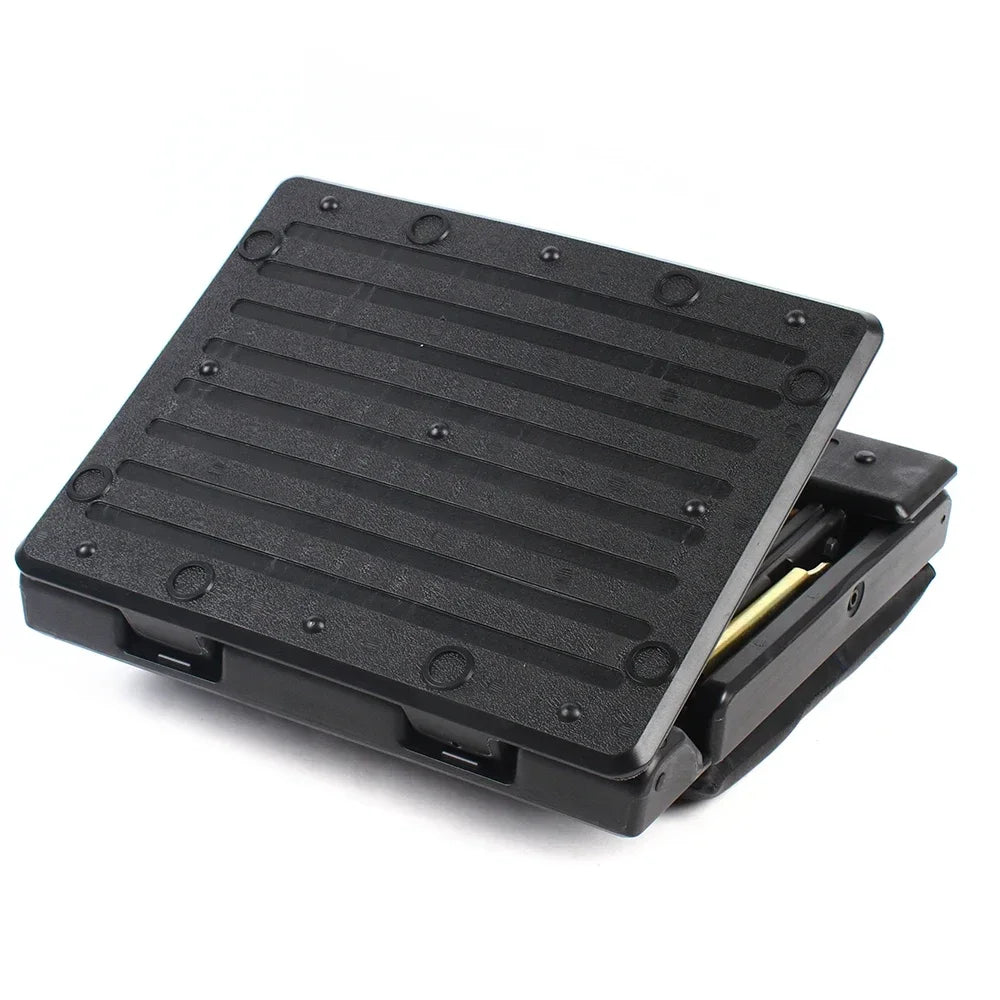 Ergonomic Foldable Footrest 4 Level Height and Angle Adjustable Foot Rest Portable Footrest for Cars Outdoor Activities