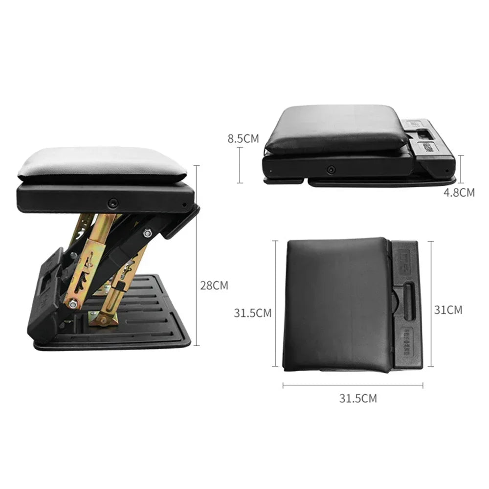 Ergonomic Foldable Footrest 4 Level Height and Angle Adjustable Foot Rest Portable Footrest for Cars Outdoor Activities