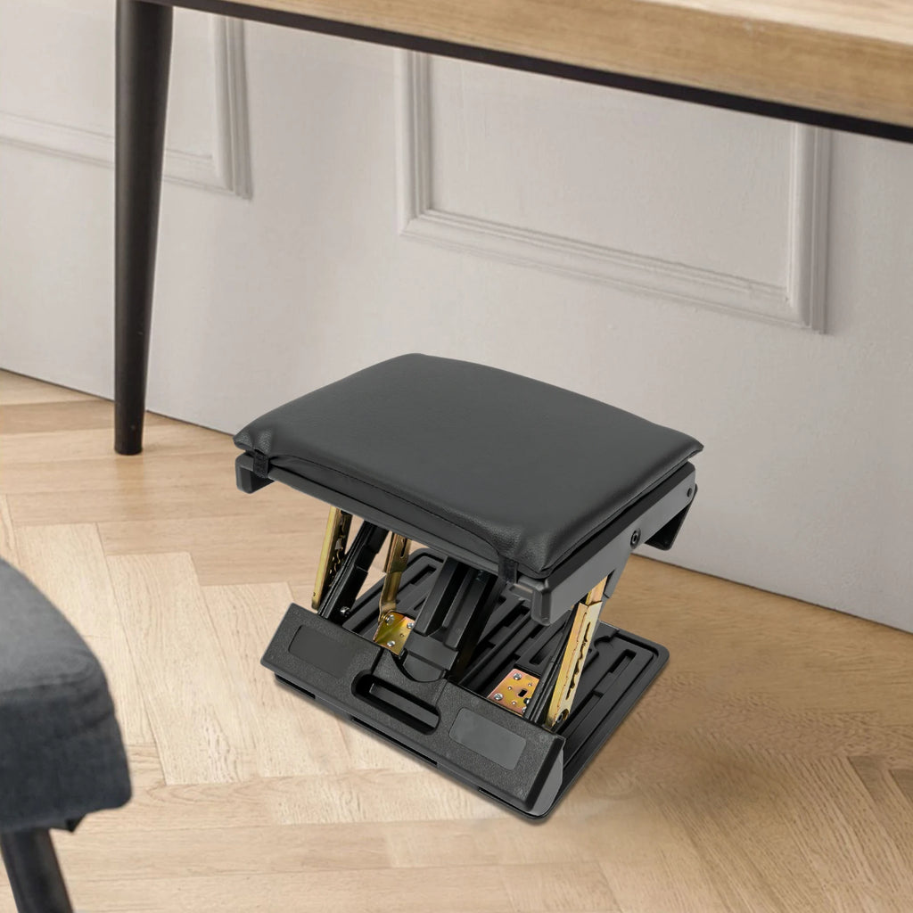 Ergonomic Foldable Footrest 4 Level Height and Angle Adjustable Foot Rest Portable Footrest for Cars Outdoor Activities