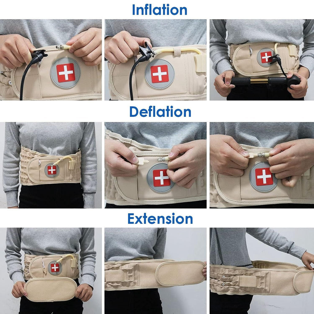 Decompression Back Belt Lumbar Spine Support Lower Back Air Traction