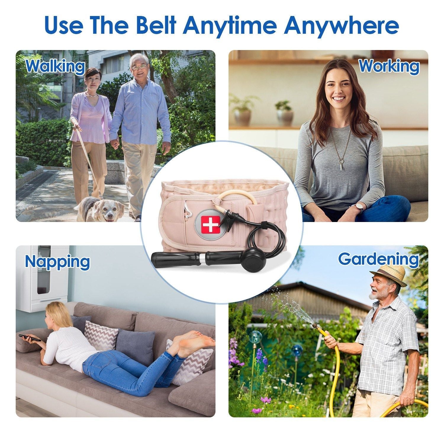 Decompression Back Belt Lumbar Spine Support Lower Back Air Traction
